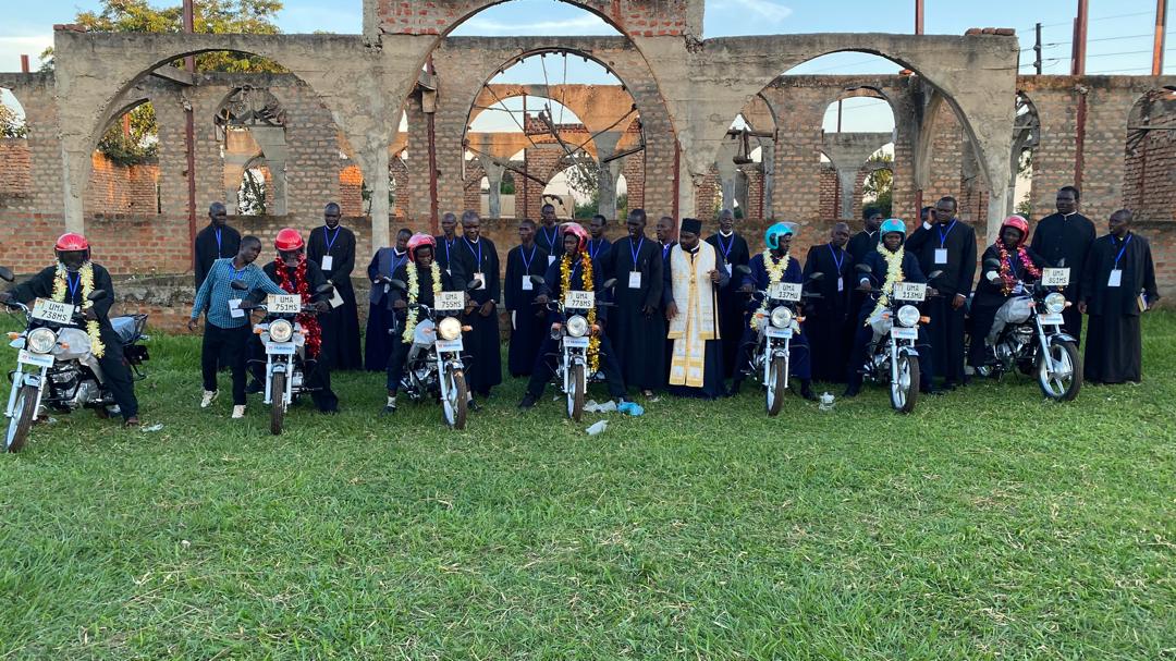 Missionary Outreach Diocese Gulu Clergy Motorcycles
